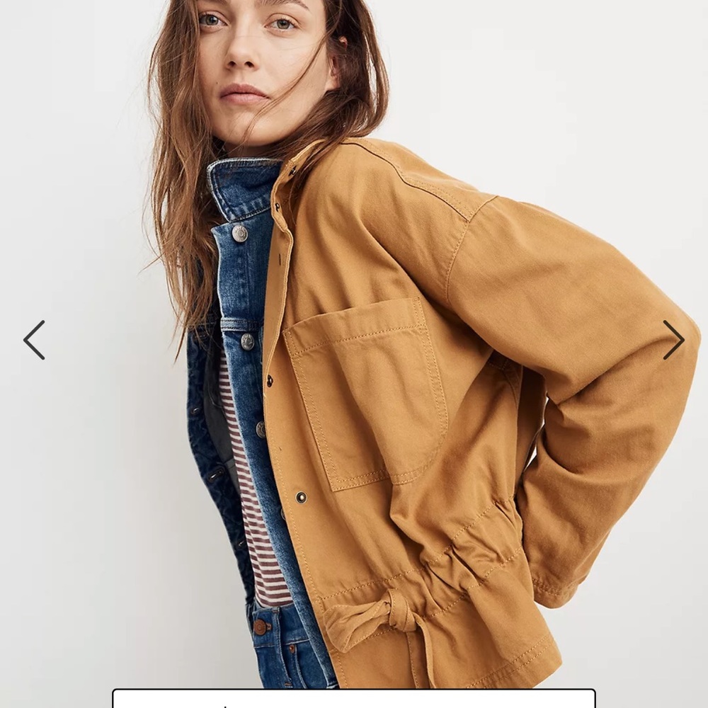MADEWELL MUSTARD SOUTHLAKE MILITARY JACKET